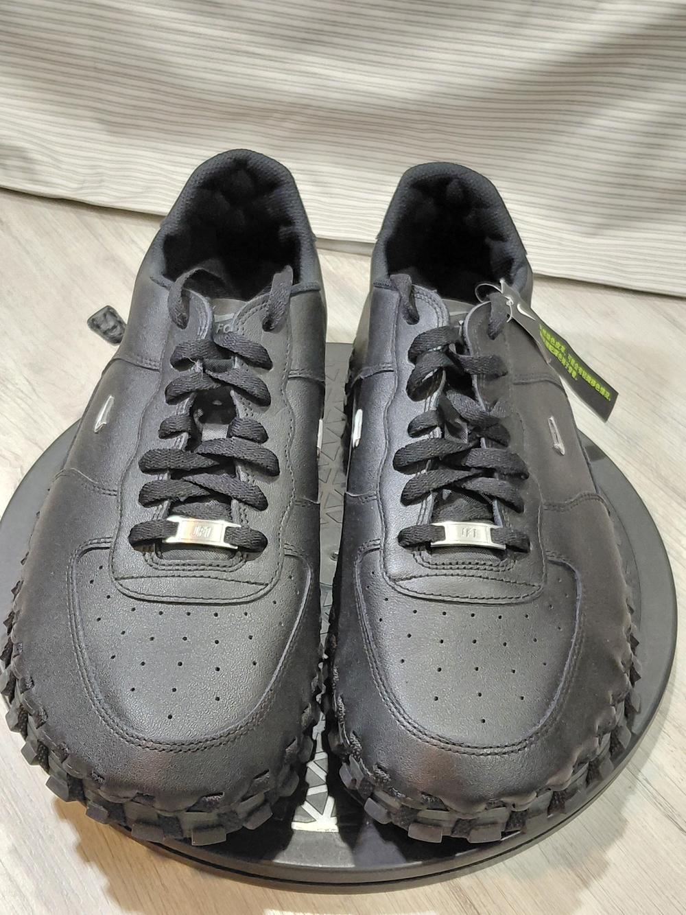NWT NIKE Jacquemus J Force 1 Low LX SP Triple Black Sneakers Hand Woven SIZE M14